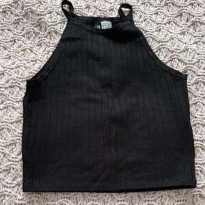 H&M Black Ribbed Crop Top